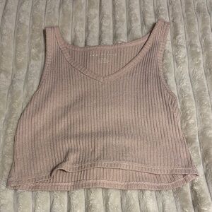 Women's Ribbed Knit Tank Top Cropped